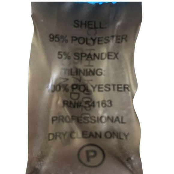 Calvin Klein Sleeveless Round Neck Textured Knit Azure Blue Sheath Dress Size 14 - Picture 7 of 9